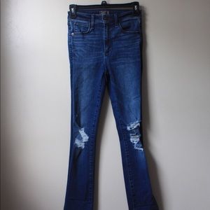 Abercrombie Dark wash ripped jeans